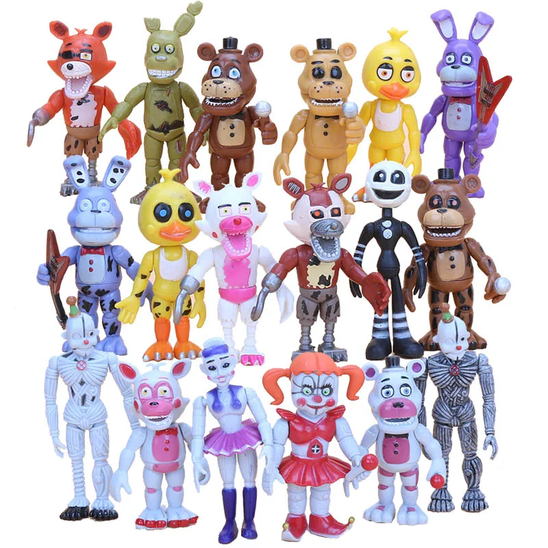 18 шт./компл. 10 см Five Nights At Freddy's FNAF Funtime Foxy Freddy Ballora Ennard кукольная плюшловушка ПВХ Фигурки игрушки