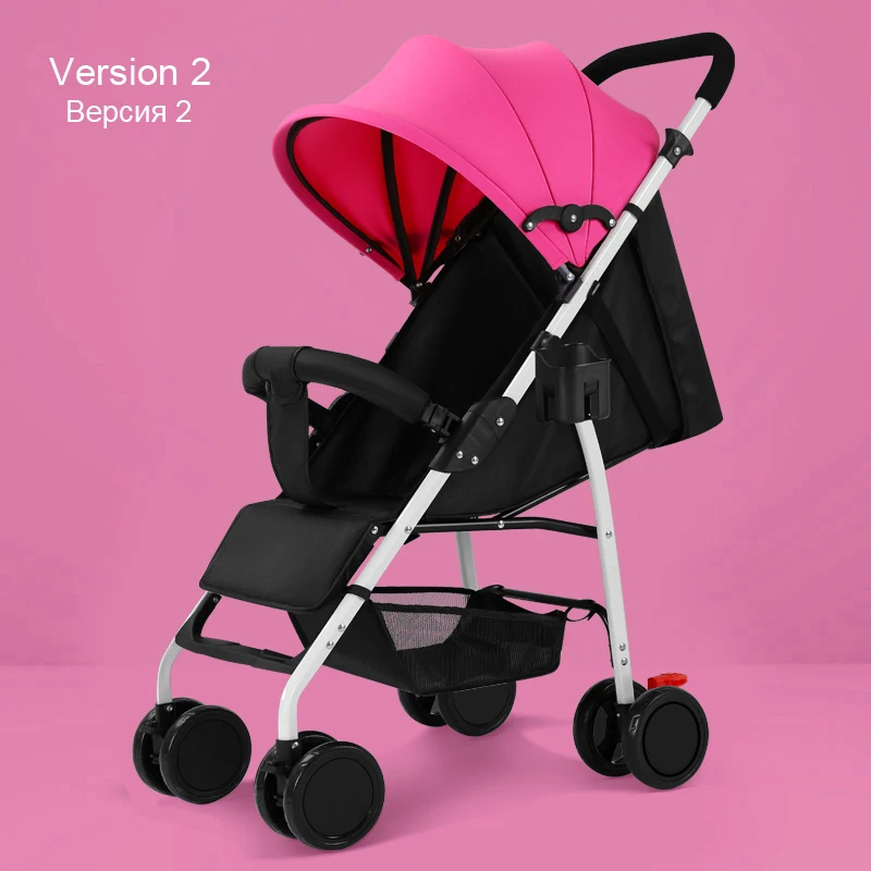 Детская коляска yoyo, коляска passeggino, автомобиль carricoche bebe, можно сложить, легкий, взять самолет, четыре колеса, детская тележка Umb - Цвет: Version2-pink