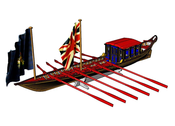 Плотный материал Британский Королевский флот модель HMS Barge 1832 1/48 деревянный