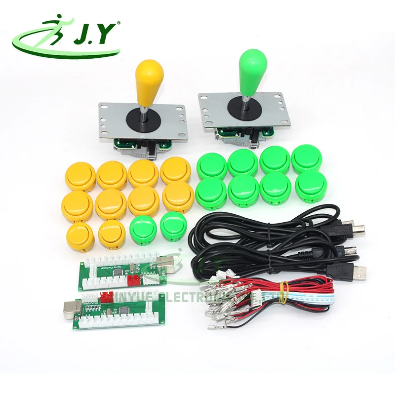 2 игрока Аркада DIY kit zero delay USB контроллер ПК джойстик + кнопка овальная Сфера MAME и