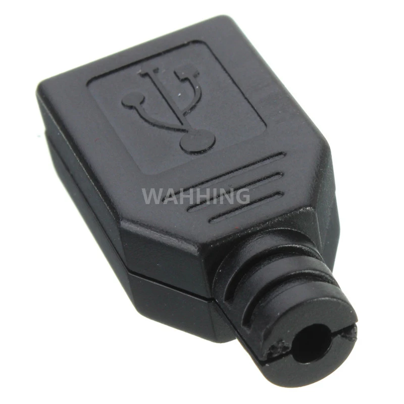 10pcs DIY USB 2.0 A Female Plug Socket Connector &amp Plastic Cover Adapter for Black HY576 | Компьютеры и офис