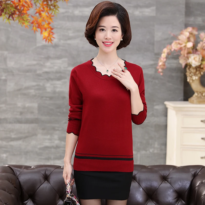 Женский кашемировый свитер вязаный большого размера 3XL с длинным рукавом для