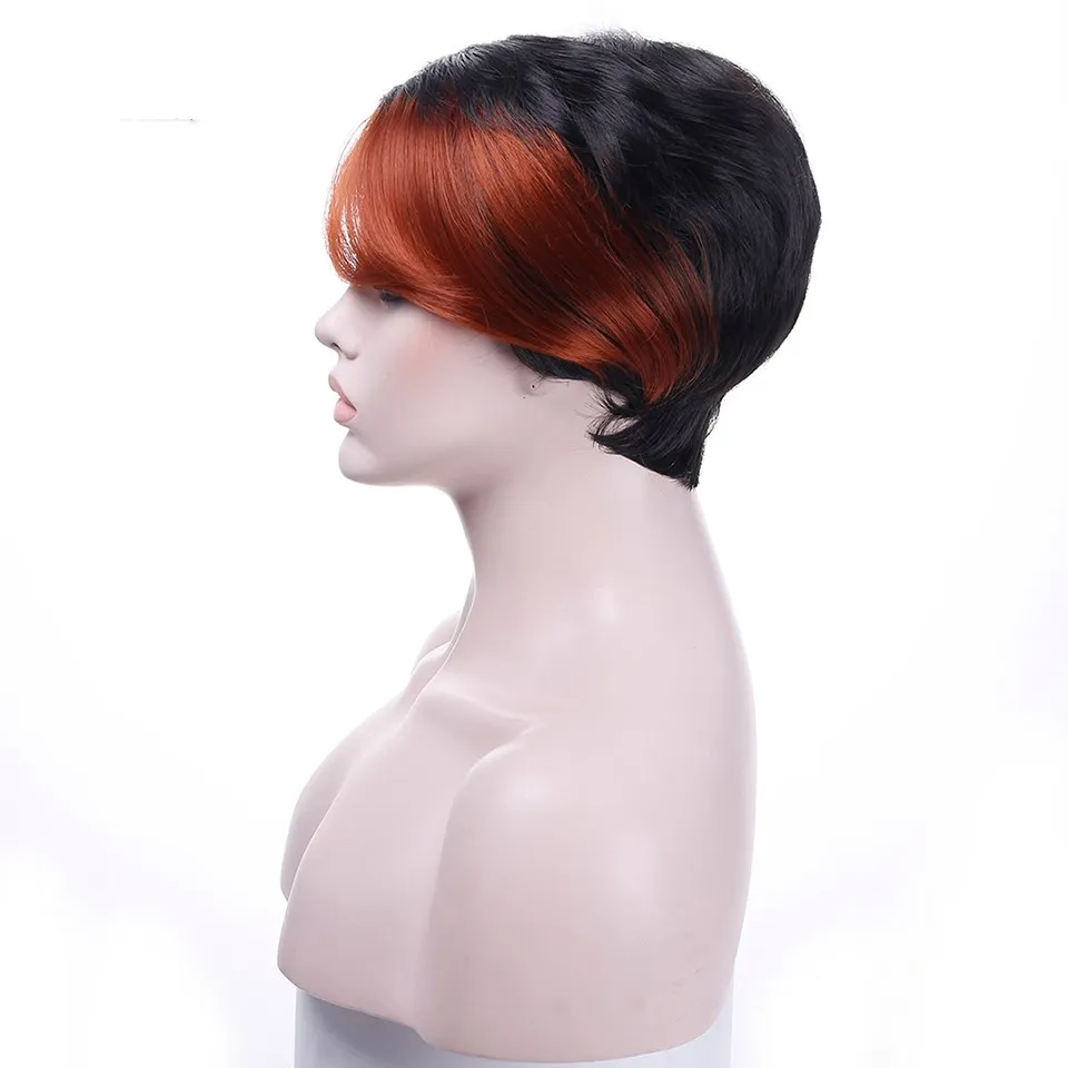 DIFEI Short Hair Two Colors Synthetic High-Temperature Fiber Wig Halloween Party Women's | Шиньоны и парики