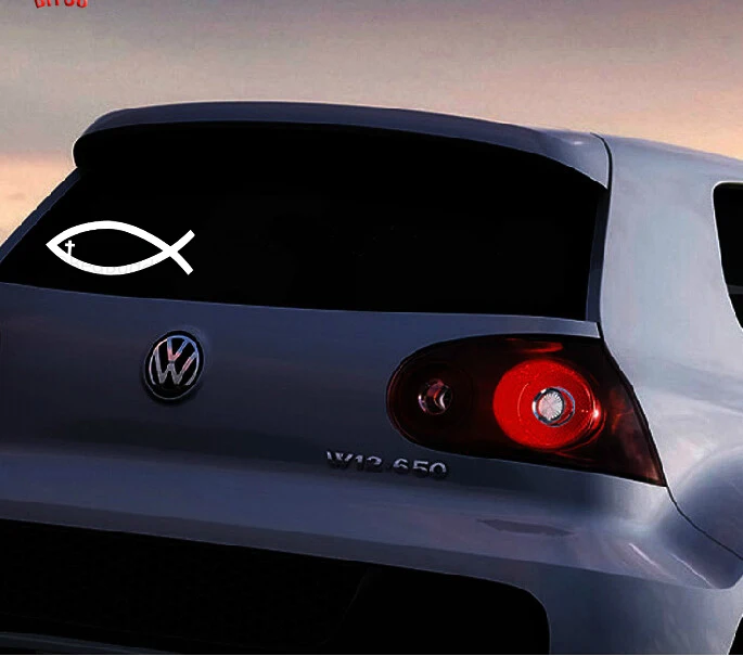 Наклейка с изображением Иисуса Креста рыбы Кристиана симболо религиозного|stickers