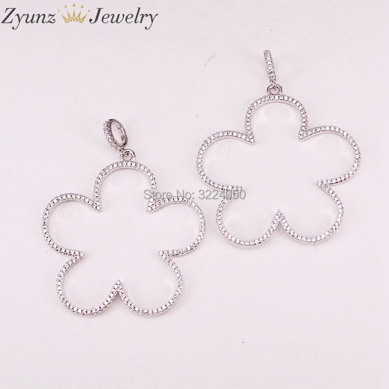 Ожерелье чокер с полым цветком 5 шт. кулон для женщин латунный микрозакрепкой