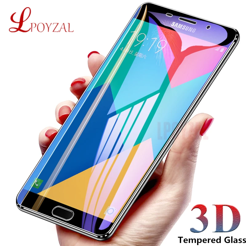 3D закаленное стекло для Samsung Galaxy A3 A5 A7 2017 A9 A6 A8 Plus 2018 9H Защита экрана J4 J6 стеклянная