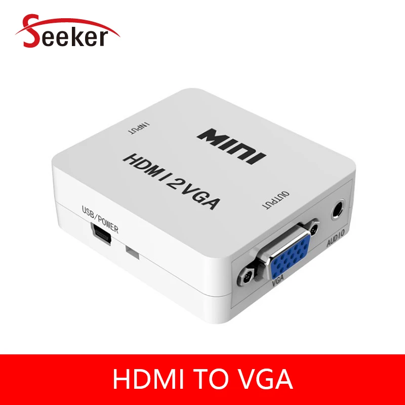 10pcs/lot HDMI to VGA Converter Switch Adapter HDMI2VGA Converter 1080P for Laptop LCD Screen Projectors HDTV