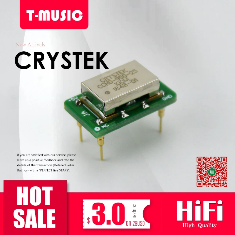 CRYSTEK CCHD 950 25 100M генератор 5 В/3 3 В для обновления ЦАП ES9028PRO ES9038PRO AK4499 AK4497|Усилители