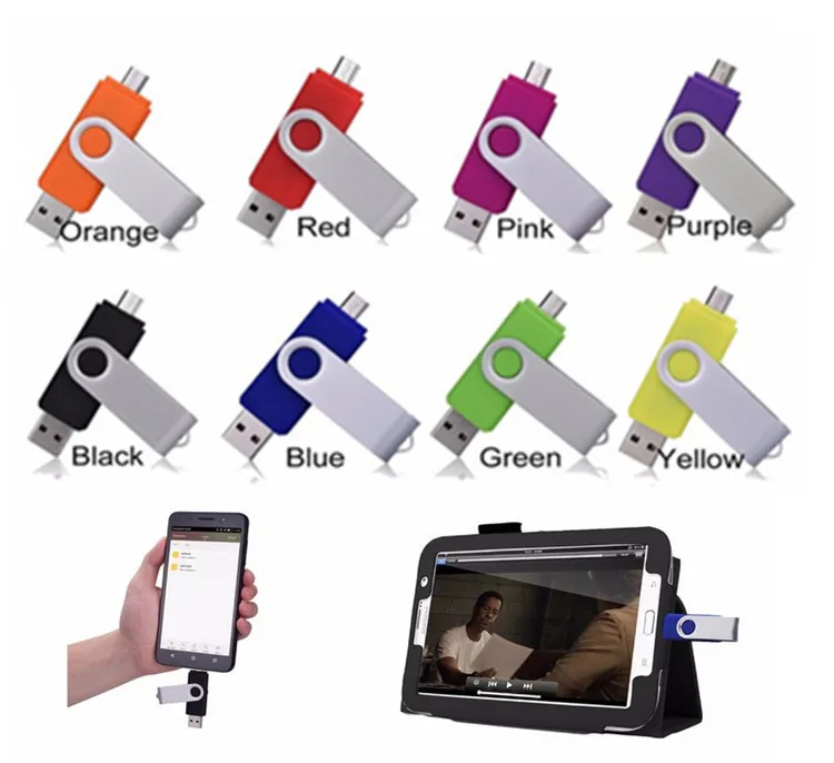 Флеш-накопитель OTG USB 32 ГБ флешка с двумя портами для смартфонов Android | Компьютеры и