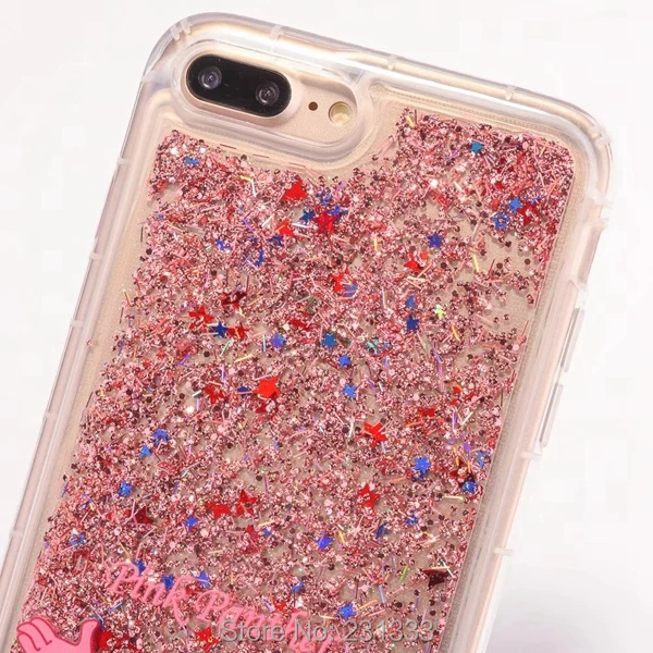 Мягкий чехол из ТПУ с жидким зыбучим песком и розовой пантерой для Iphone 6 S I6 Iphone6