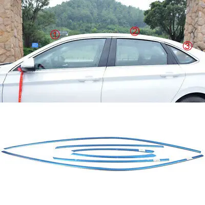 Стальная хромированная верхняя оконная рама накладка на подоконник 6 шт. для VW Jetta