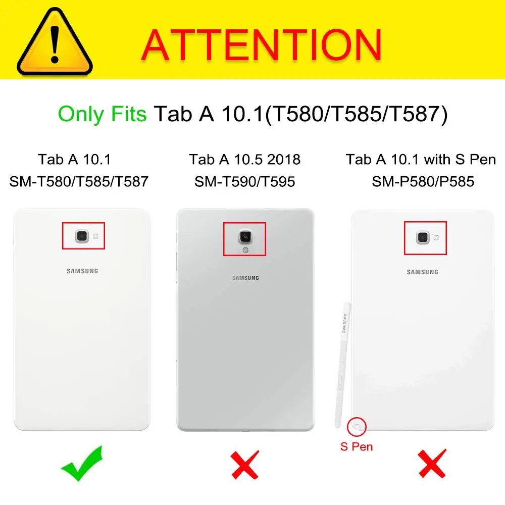 Капа для samsung Galaxy Tab A 10,1 чехол, Премиум чехол из искусственной кожи с подставкой Tab A6 10," планшет SM-T580/T585 Авто Режим сна/пробуждения чехол
