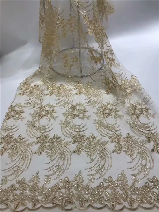 Latest African Lace Fabric Embroidered 3d Flower Nigerian Fabrics High Quality Lovely French For Dress | Дом и сад