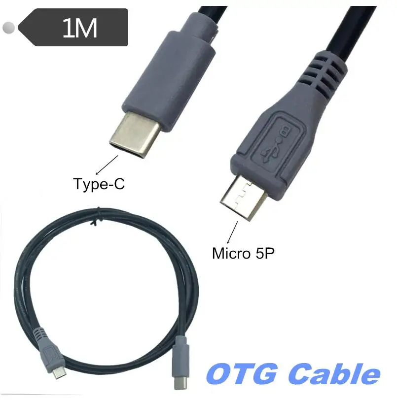 С двумя выходами USB C Тип разъем Micro 2 0 Мужской кабель для передачи данных планшета