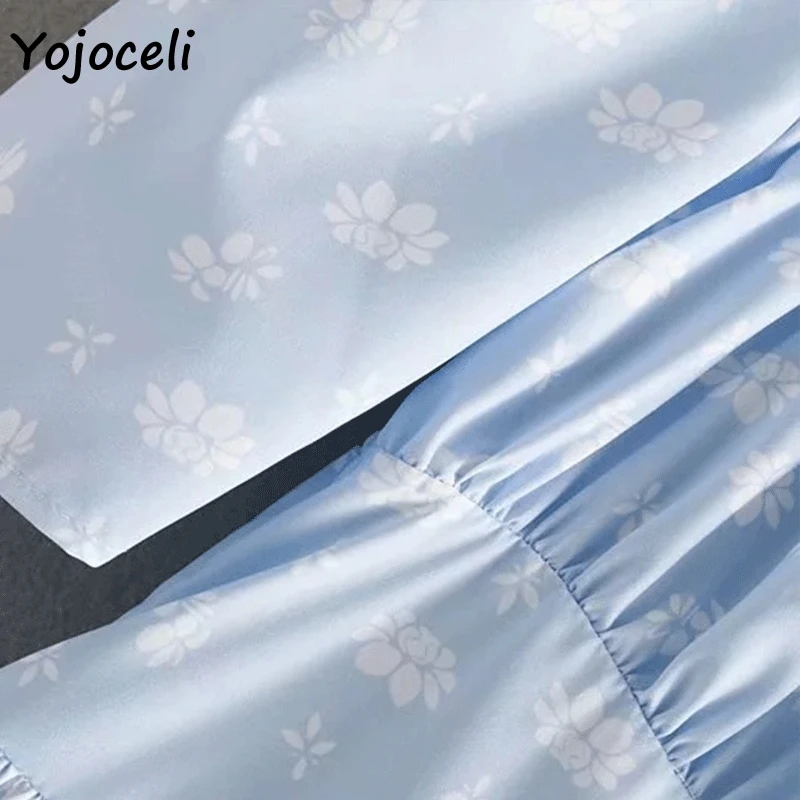 Женское платье с цветочным принтом Yojoceli уличное мини-платье открытыми плечами на