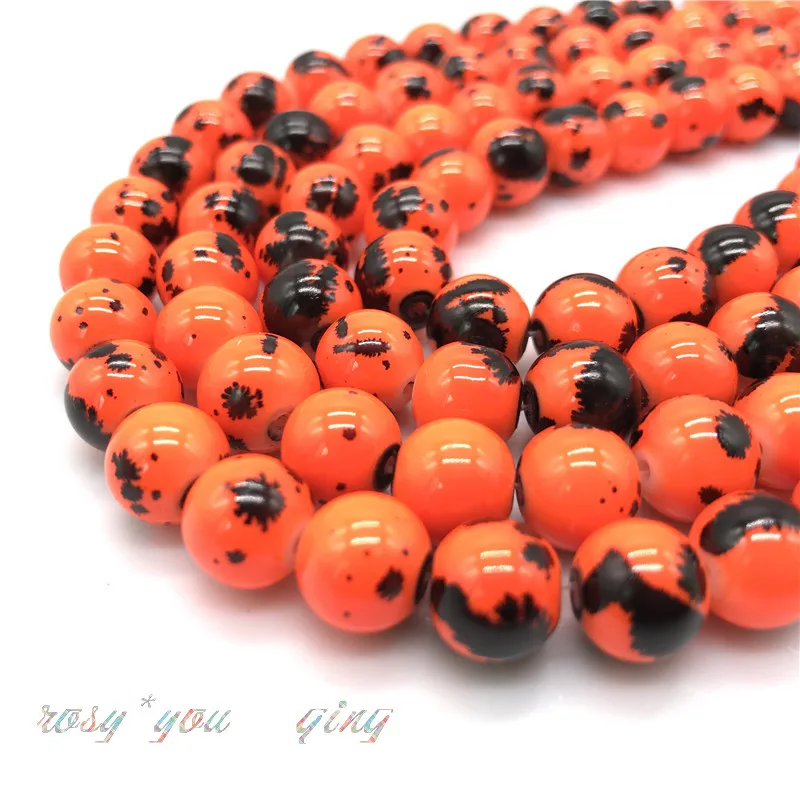 Оптовые стеклянные бусины с узором паутины 16 цветов ювелирные изделия