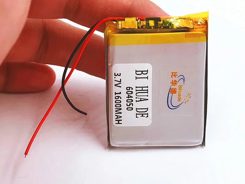 3.7V 1600mAh 604050 Lithium Polymer Li-Po Rechargeable Battery Li cells For Toy MP3 MP4 MP5 GPS Power Bank Speaker Tablet DIY |
