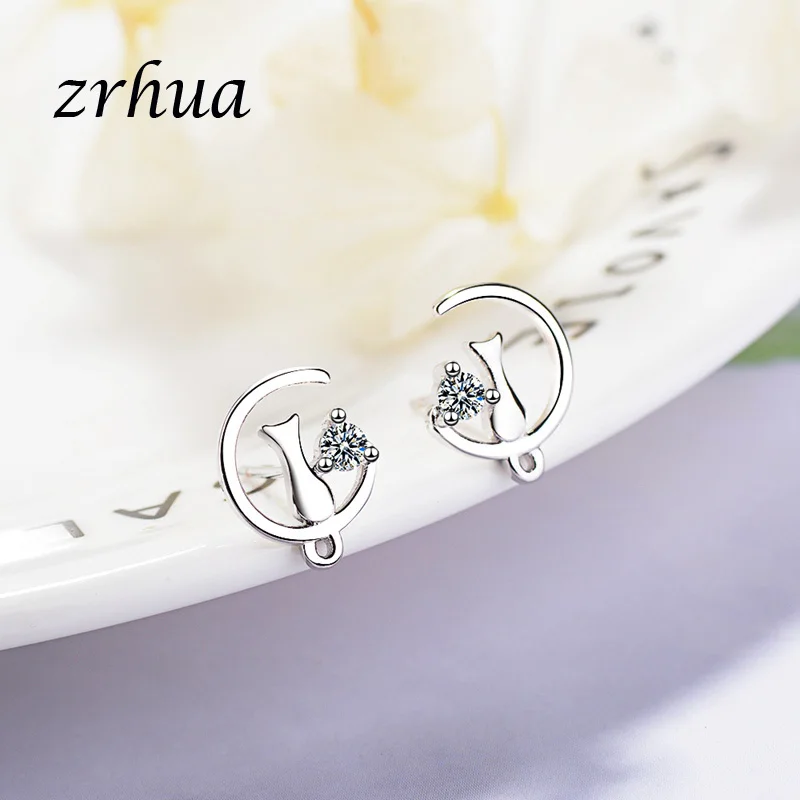 ZRHUA серебряные цветные милые кошачьи животные ювелирные изделия для женщин и