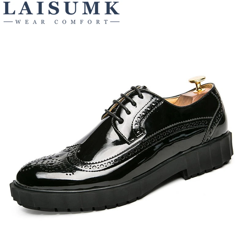 

LAISUMK Men Leather Shoes Fashion Autumn Comfortable Men Casual Martin Shoes Denim Luxury Brand Men Breathable Flats Shoes