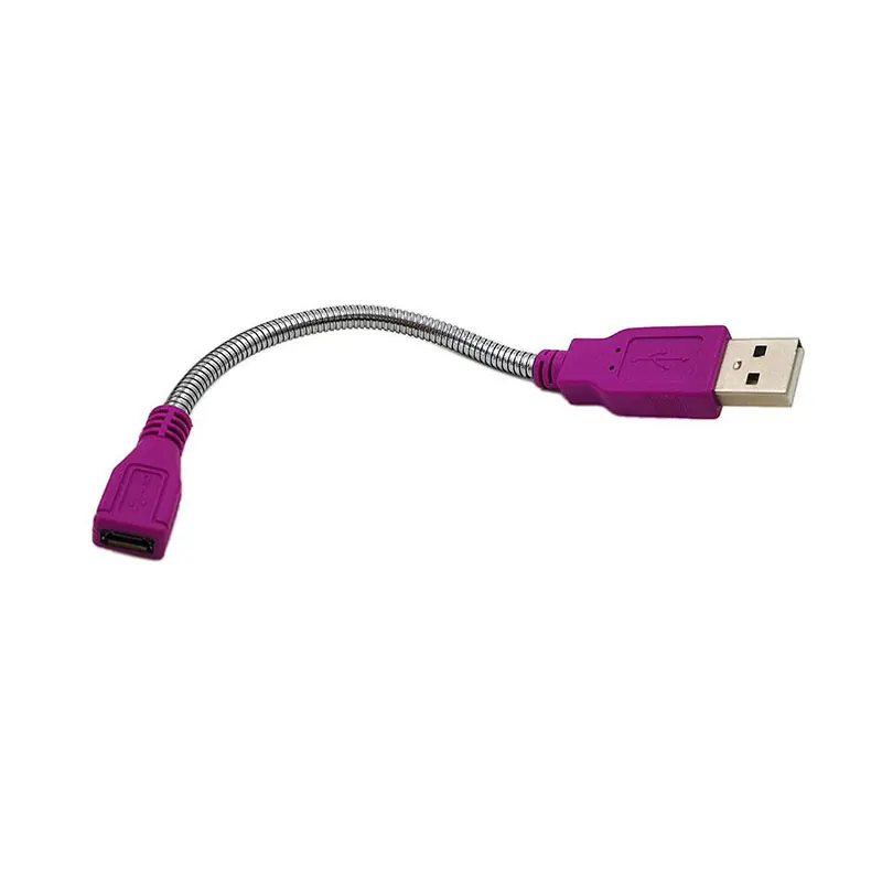 Гибкий металлический кабель-удлинитель с разъемом USB 2 0 А и штекером Micro female Jack 15