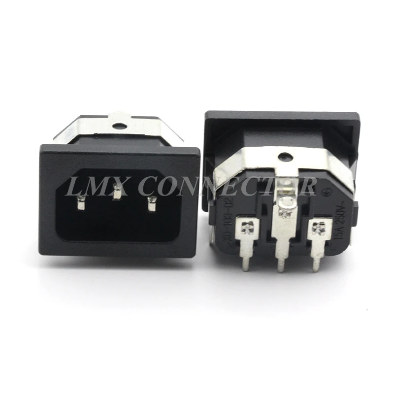 10 шт. IEC320 C14 черная штепсельная вилка розетка 3P разъем Железный переключатель 250В