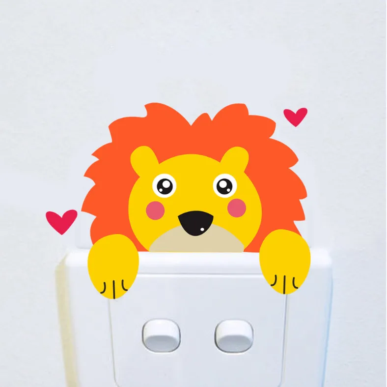 DIY милый забавный Жираф обезьяна кот Лев медведь Зебра домашняя наклейка