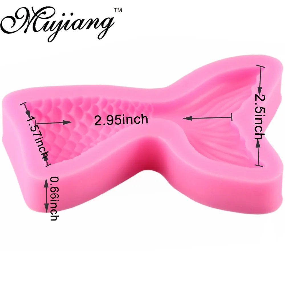 Mujiang силиконовая форма в виде хвоста русалки декоративные инструменты для кухни