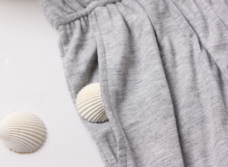 Летние женские пижамные комплекты одежда для дома из модала Однотонная футболка