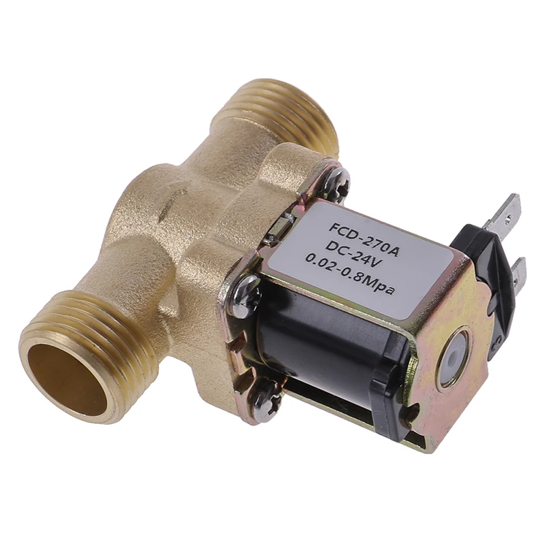 G1/2 ''латунный Электрический электромагнитный клапан DC 12V 24V AC 220V для солнечного