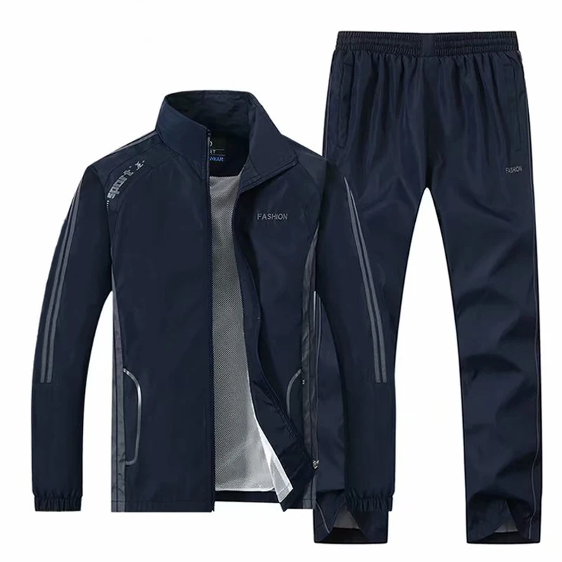 Windproof Sportswear Men Sport Set Team Tracksuit Polyester Uniforms Game Sportsuit Breathable Man Gym Training Running Sets