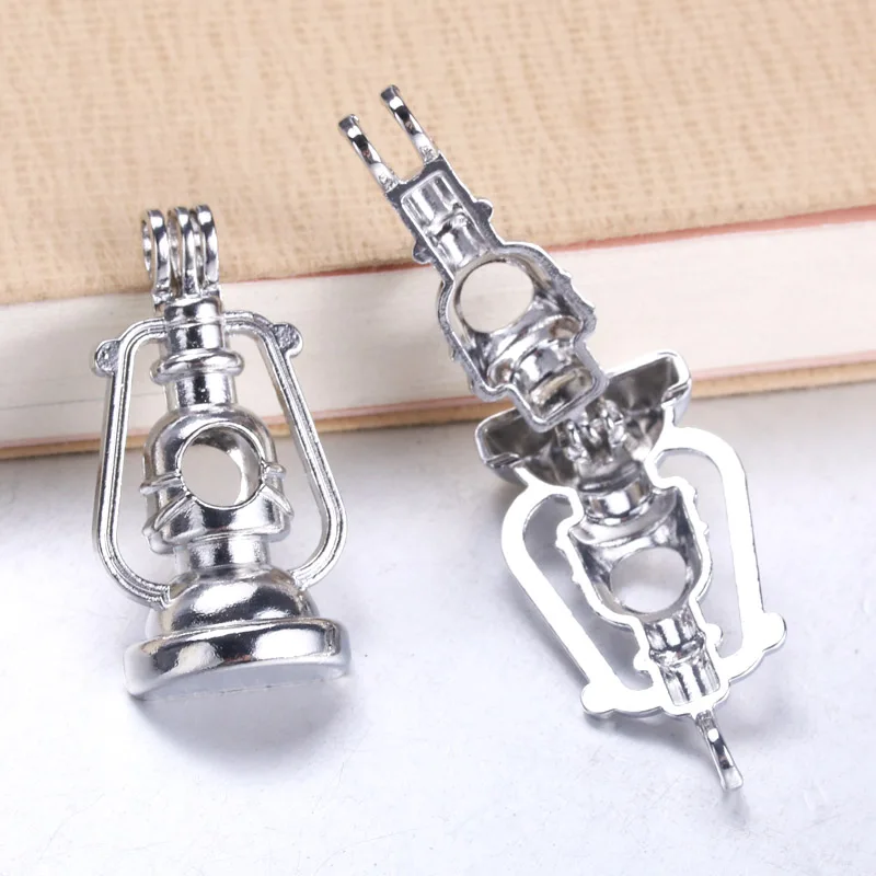 5pcs Kerosene Lamp Pearl Cage Jewelry DIY Bead Locket Pendant Aromatherapy Essential Oil Diffuser For Oyster | Украшения и