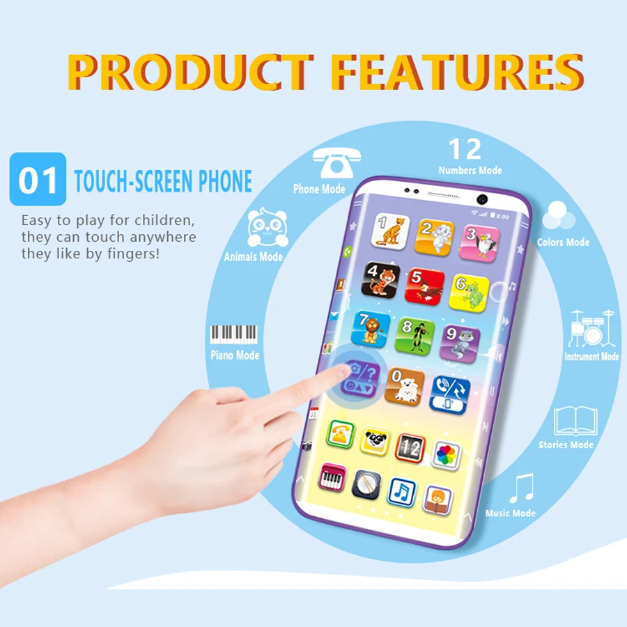 Английский LanguageSmart Touch Cambered-Sceen зарядка y-телефон электрическое моделирование playmobil обучающие игрушки для детей