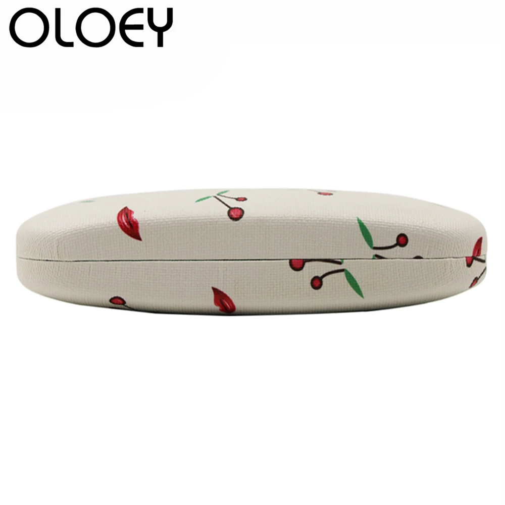 OLOEY 2018 цветочные солнцезащитные очки коробка кожа милые Чехол Студенческая