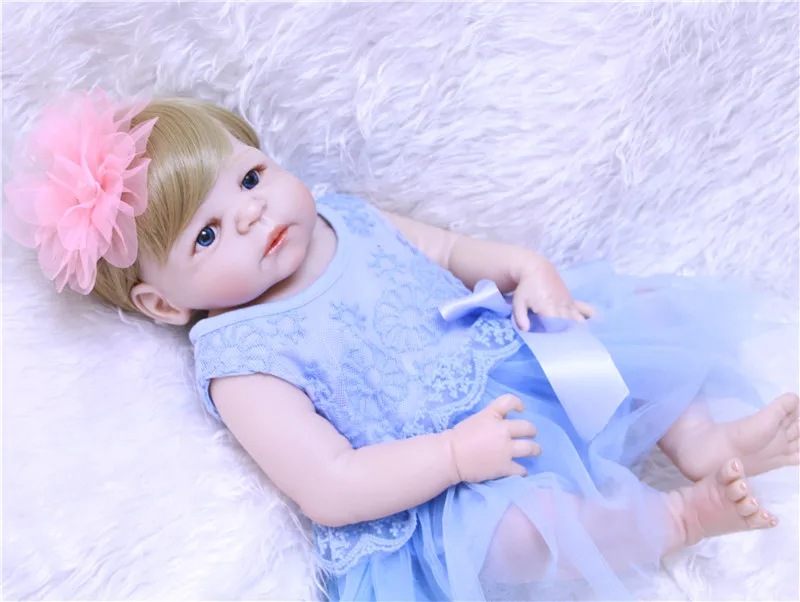 

Силиконовые куклы реборн NPK 22 дюйма 55 см, Реалистичная кукла-младенец для девочек, подарок для ребенка, кукла-подарок
