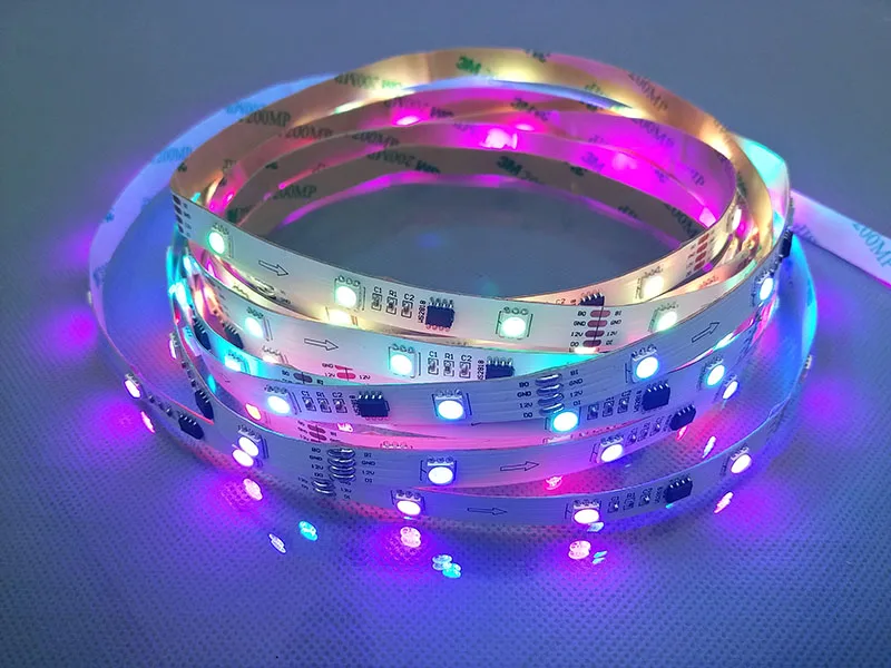 5 м 30 светодиодный s/M TM1934 цифровой RGB полосы 5050 SMD адресуемых гибкие Pixel Лента ТВ