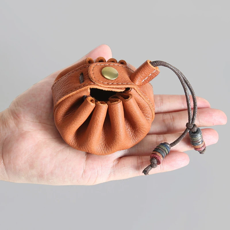 Винтажный кошелек SIMLINE из натуральной кожи для мужчин и женщин маленький