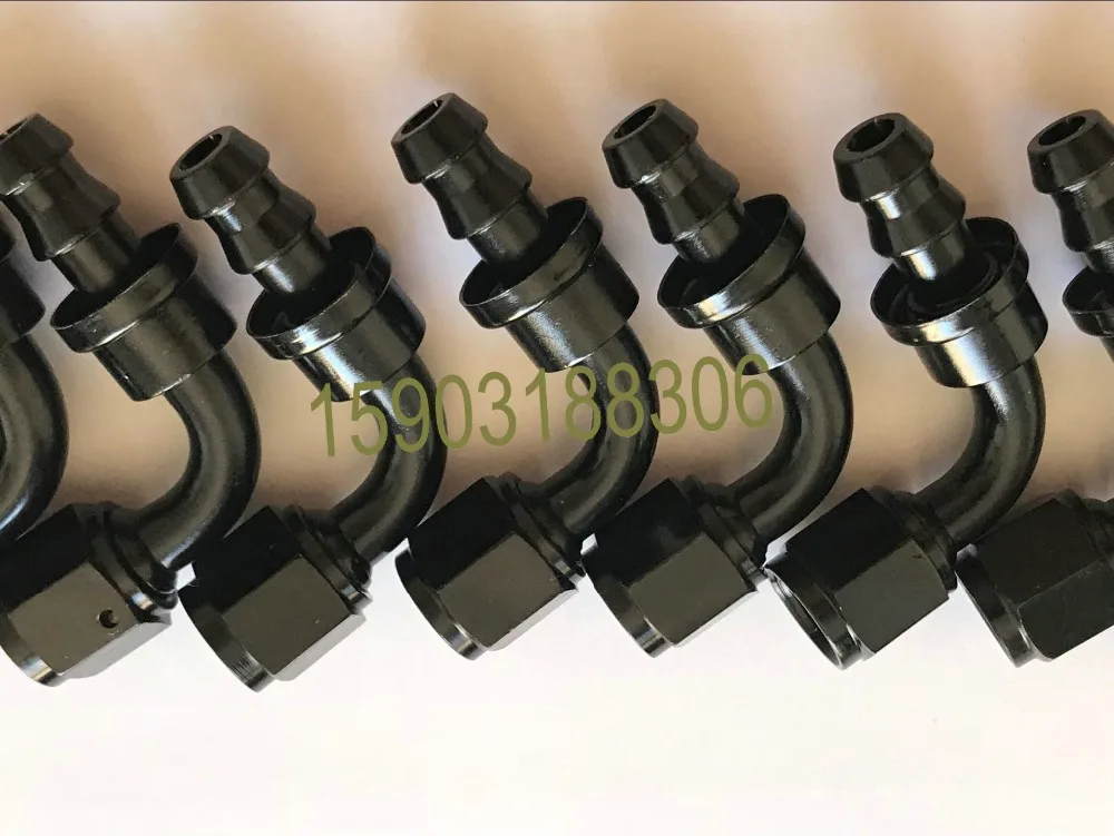  AN4 AN6 AN8 AN10 AN12 90 градусный поворотный маслопровод конец шланга с нажимным штекером