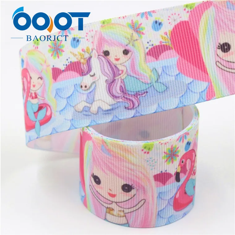 OOOT BAORJCT I-19628-1551, 38 мм 10 ярдов мультфильм термотрансферные печатные корсажные ленты, ленты ремесла, лук крышка DIY аксессуары - Цвет: I-19628-1553