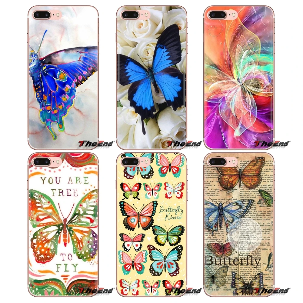 Wallpaper butterfly Butterflies For iPod Touch Apple iPhone 4 4S 5 5S SE 5C 6 6S 7 8 X XR XS Plus MAX Transparent TPU Case Cover |
