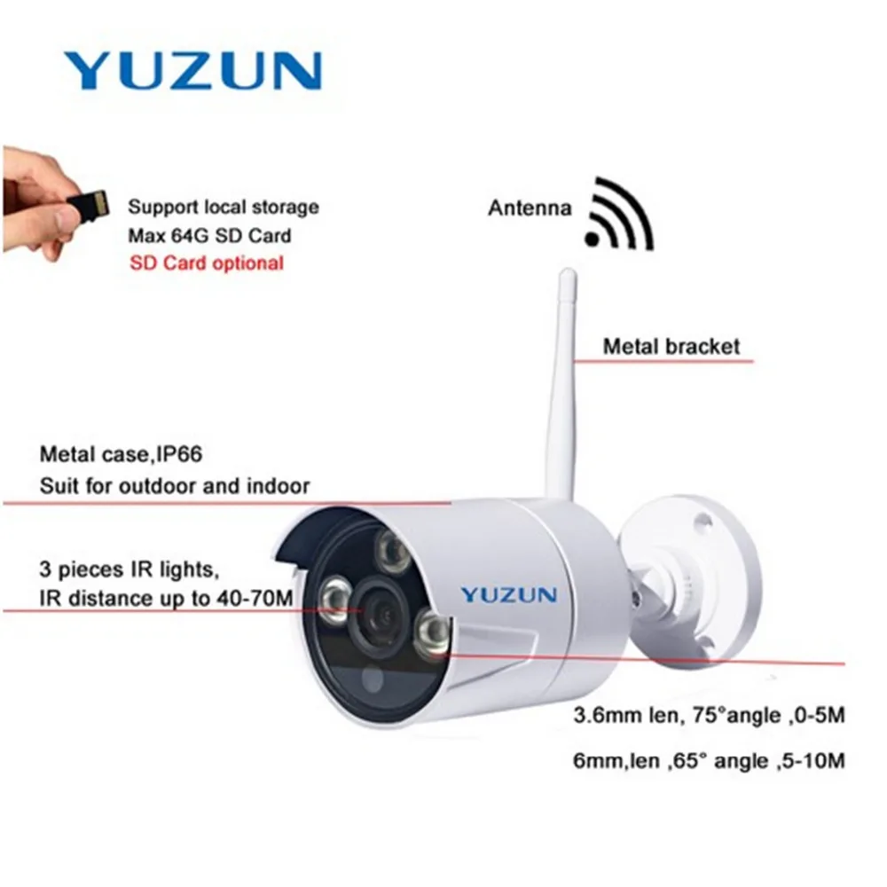 Беспроводной IP Камера WiFi Full HD 1080 P 2.0MP безопасности Onvif IP66 пуля ИК Ночное видение на