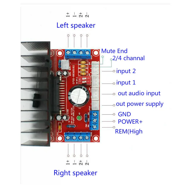 Aiyima TDA7850 аудио усилитель доска лихорадка MOSFET Hi Fi 4 канала Автомобильный плата 4X50