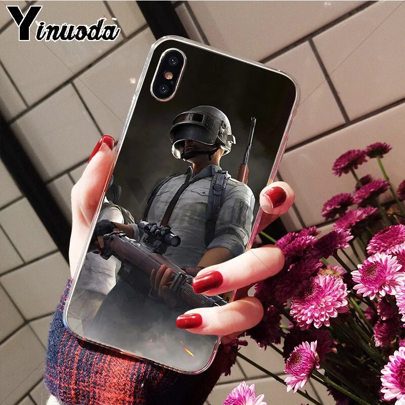 Yinuoda Playerunknown's Battlegrounds PUBG TPU чехол для телефона чехол для iPhone 8 7 6 6S Plus X XS MAX 5 5S SE XR мобильных телефонов
