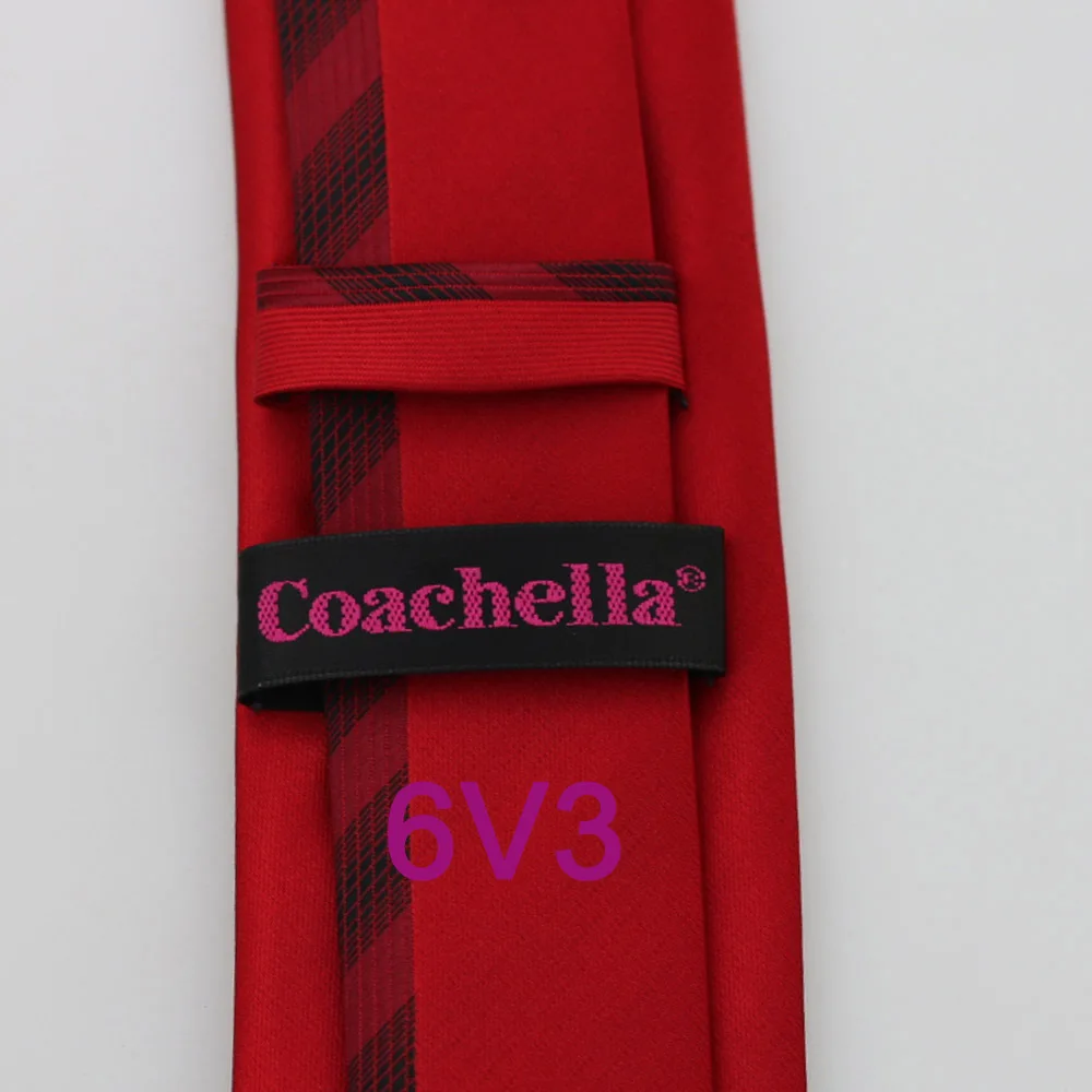 Галстуки YIBEI Coachella красный тонкий шейный галстук бордовый с левой вертикальной