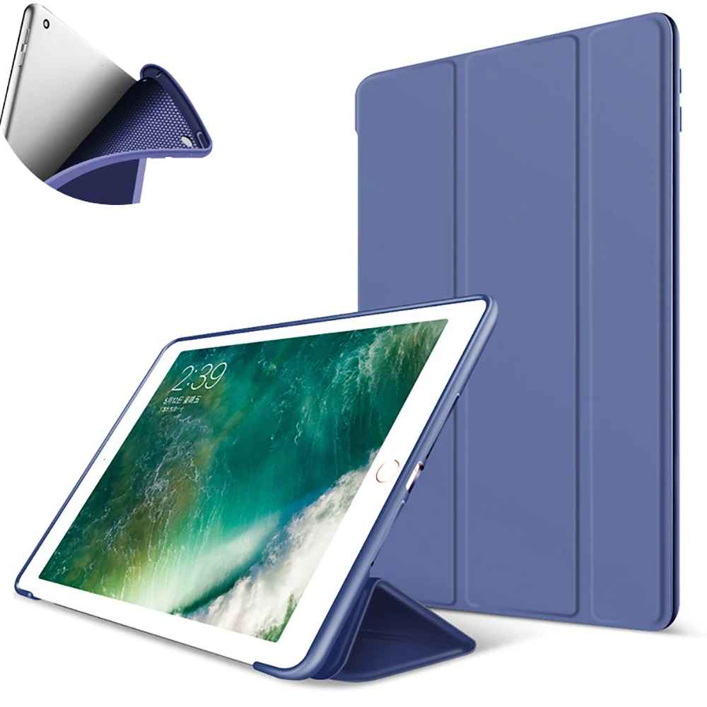 Navy Blue Для iPad mini 3 2 1 чехол с мягким силиконовым дном+ смарт-чехол из искусственной кожи для apple iPad 7,9 дюймов Mini3 Mini2 mini1 автоматическое Пробуждение сна - Цвет: Navy Blue