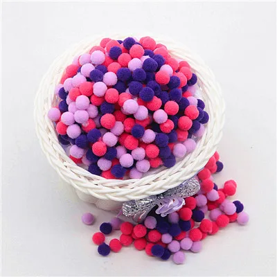 142632 20g Мини Помпон 8 мм Pom Poms Ponpon многоцветные Pompony ремесла поставки DIY для детской игрушки швейные украшения для дома и свадьбы 20 г - Цвет: 142632 20g