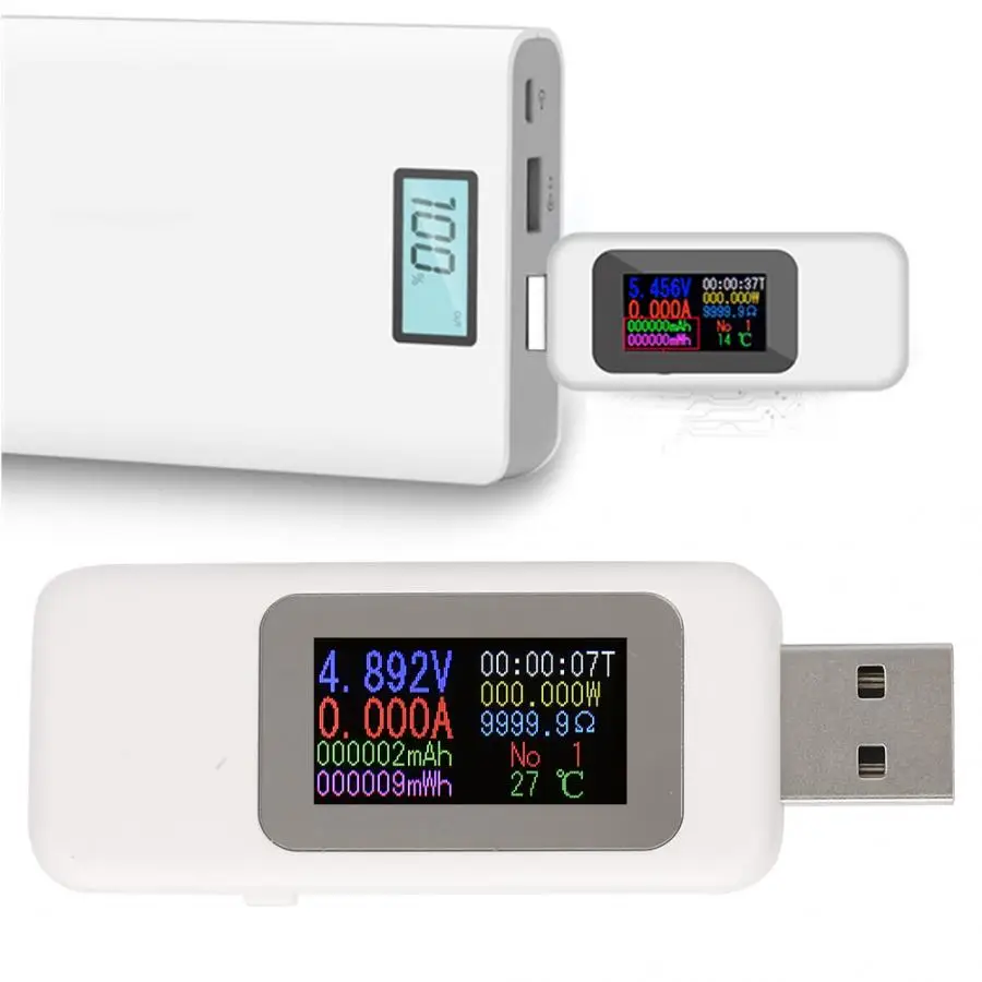 ЖК дисплей Дисплей usb тестер Зарядное устройство детектор цифровой вольтметр