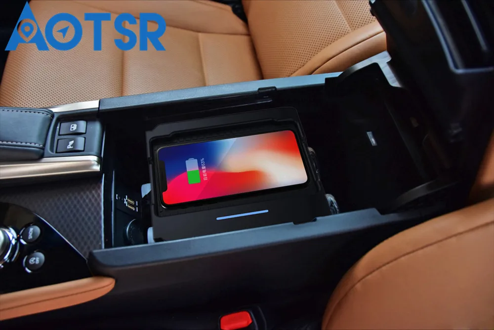 Автомобильное зарядное устройство Aotsr QI для Lexus GS 2014 2017 интеллектуальное