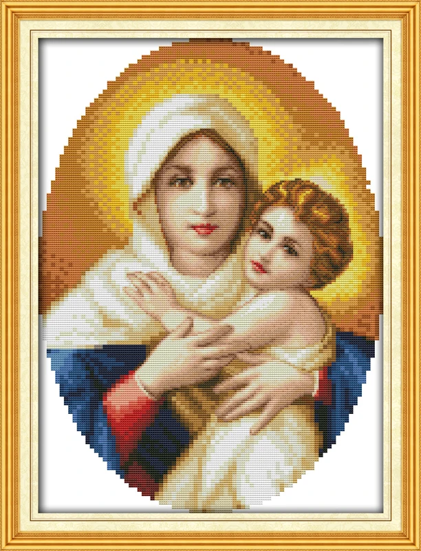 Мэри бог Иисус Христианство декор картины вышивки крестом DMC 14CT 11CT подсчитывали