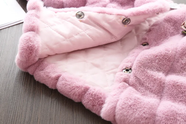 Girls Christmas Fur Overcoat Autumn Winter Jacket Beautiful Sostume For Girl Children outerwear Baby Warm Wear fall Thick Coats | Детская
