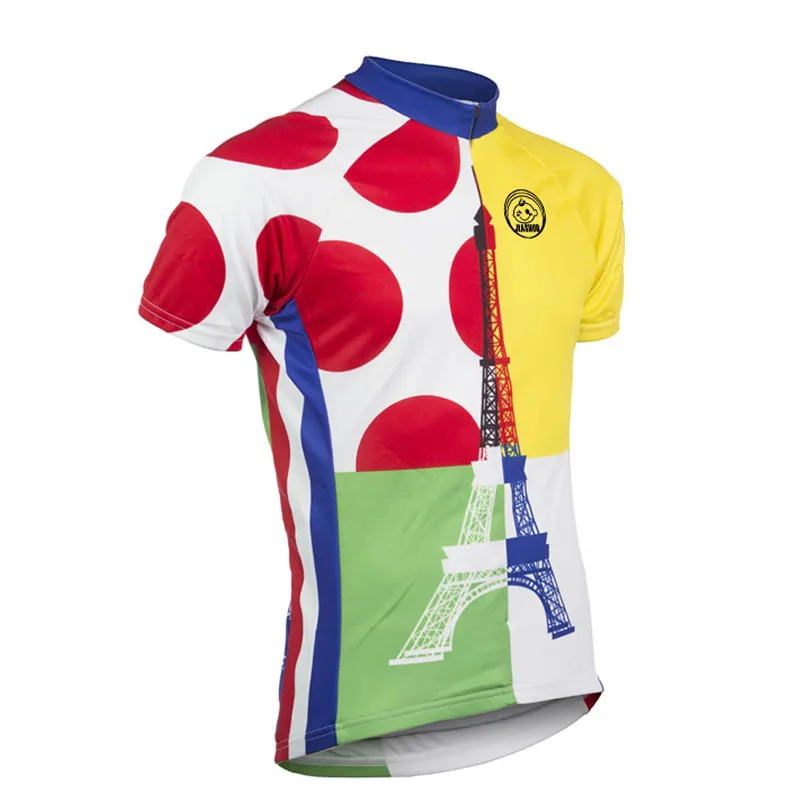 Новый летний тур дань мужской Велоспорт Джерси 100% полиэстер быстросохнущая
